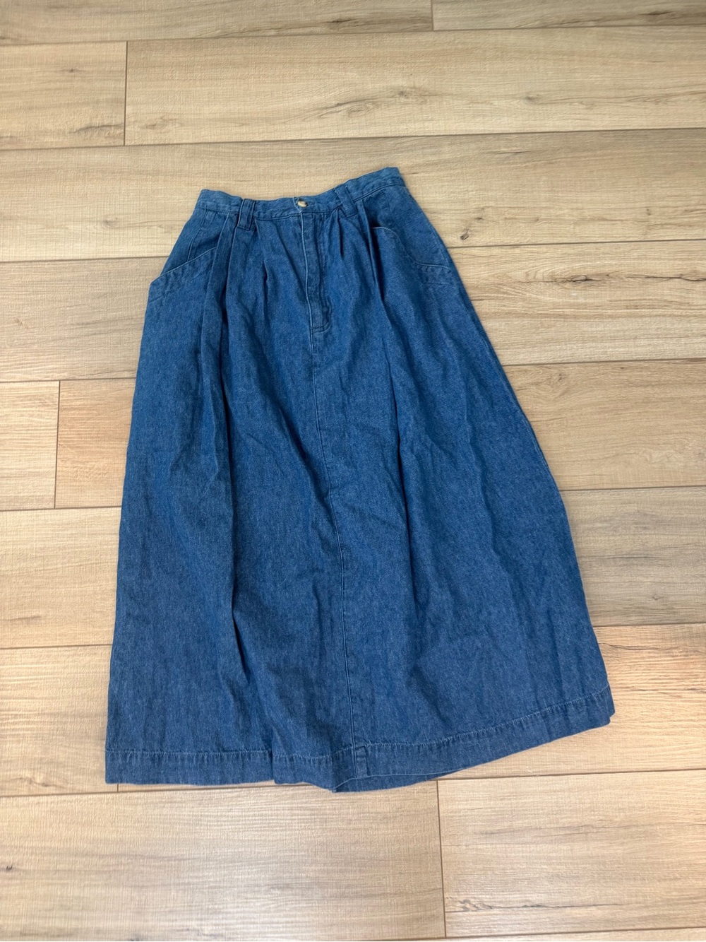 Vintage Eddie Bauer Classic Blue Denim Maxi Skirt